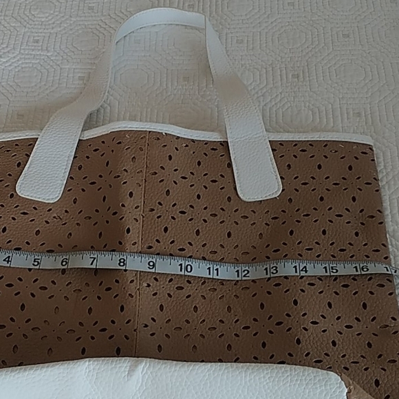 Sack's Fifth Avenue Perforated Floral Cutouts Tote - Picture 9 of 9